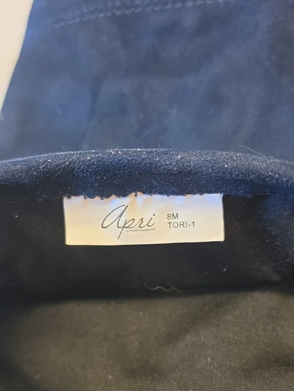 Apri by Italian Shoemakers Navy Up to the Knee Faux Suede Boots Size 8